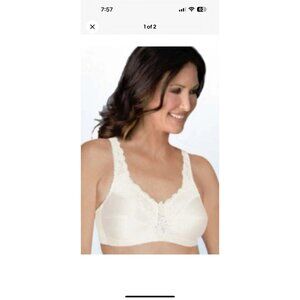 New NWT Jodee Cool Max Mastectomy Bra In Ivory Size 34B